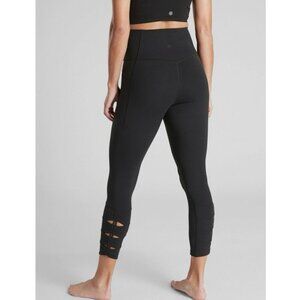 Athleta Salutation Stash Pocket II Cinch 7/8 Tight Black XS High Rise